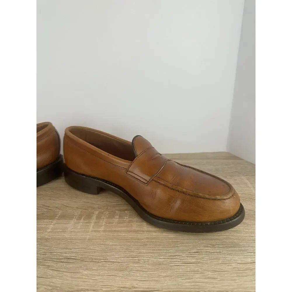 Allen Edmonds Cole Penny Loafers Brown Leather Men’s 9.5 D Made USA Dress Shoes